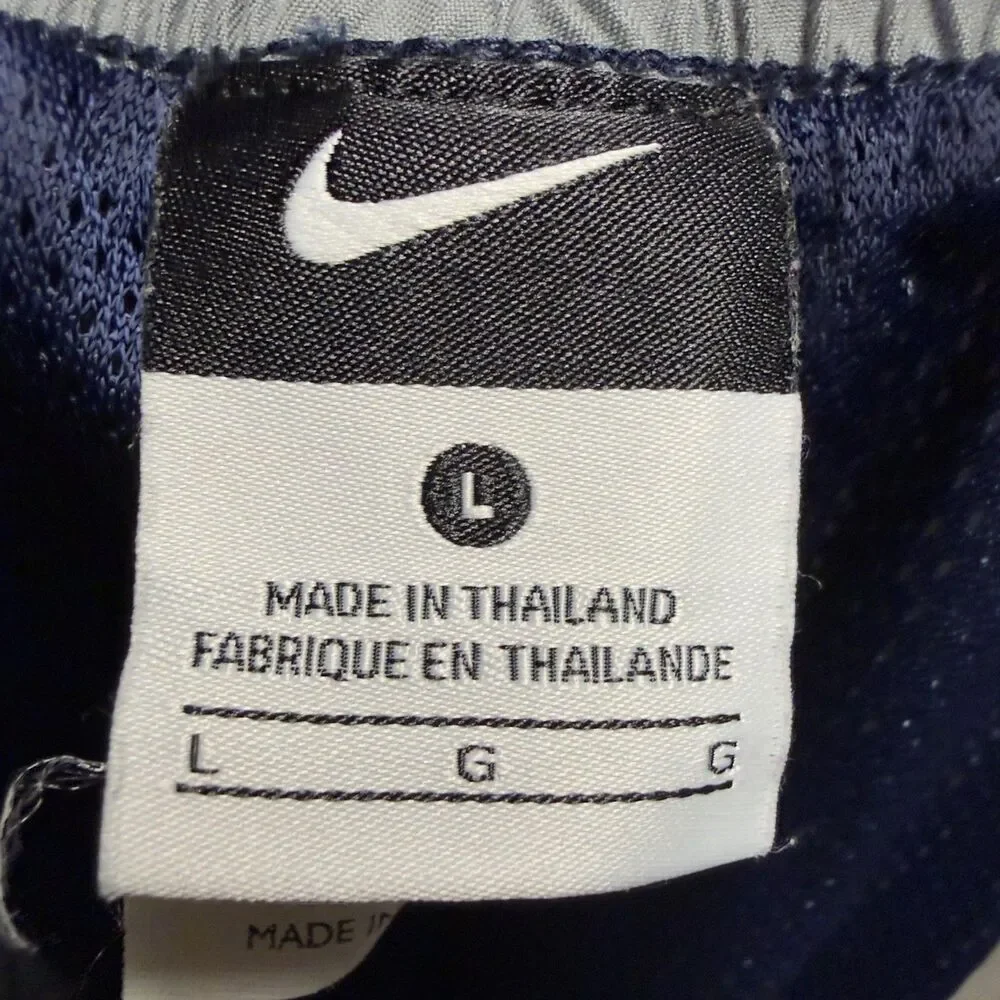 Nike Swim Shorts Mens Large Blue Gray Colorblock Mesh Lined Quick Dry Trunks